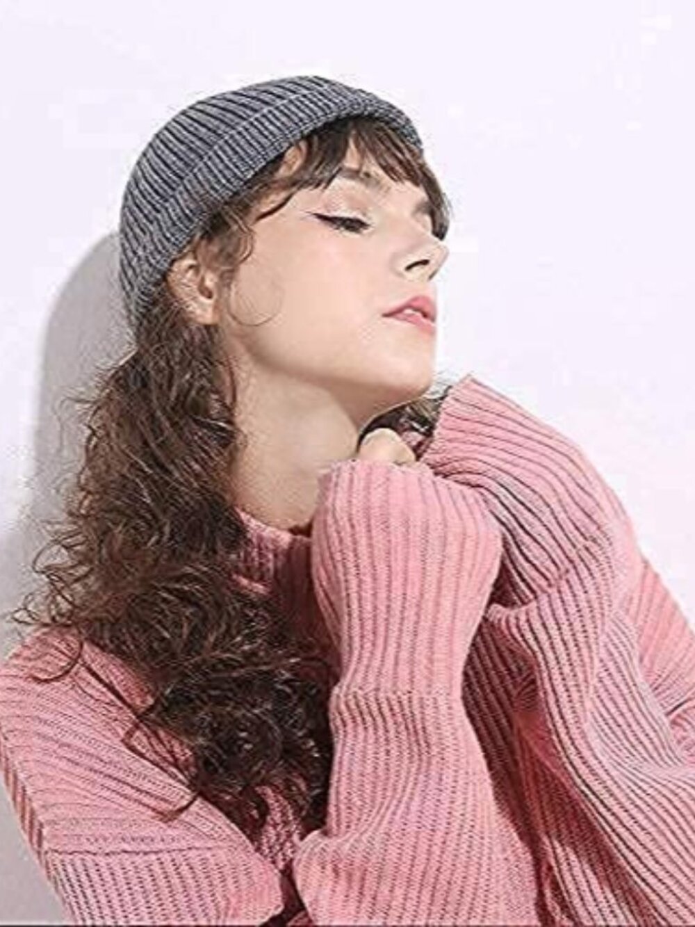 Swag Wool Knit Cuff Short Fisherman Beanie for Men Women, Winter Warm Hats - Picture 5 of 7